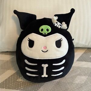 Kellytoys 8” Sanrio Kuromi Skeleton Halloween Hello Kitty SQUISHMALLOW